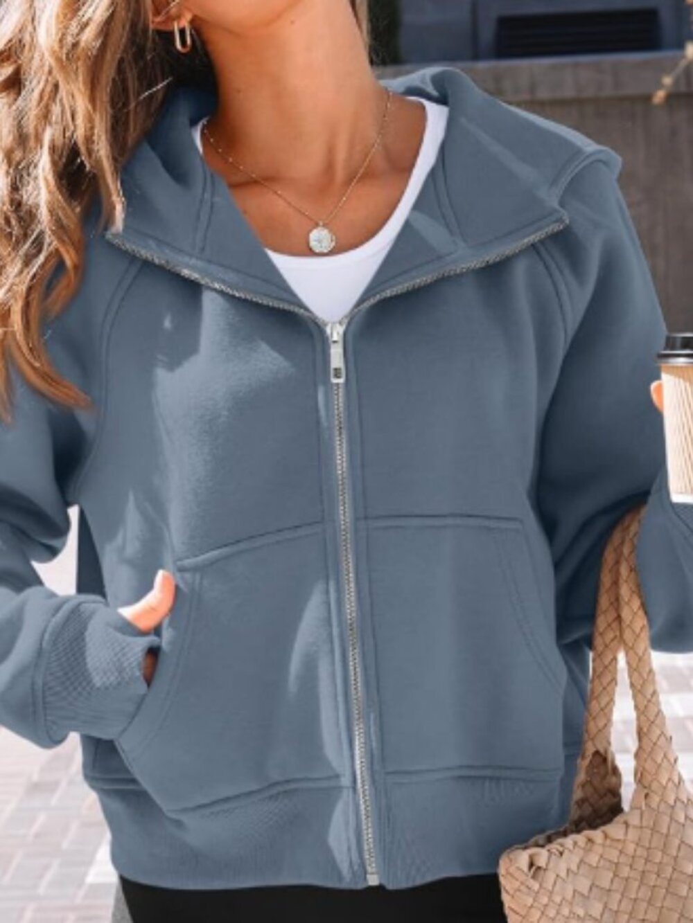 Automet Scuba Blue Zip-Up Hoodie